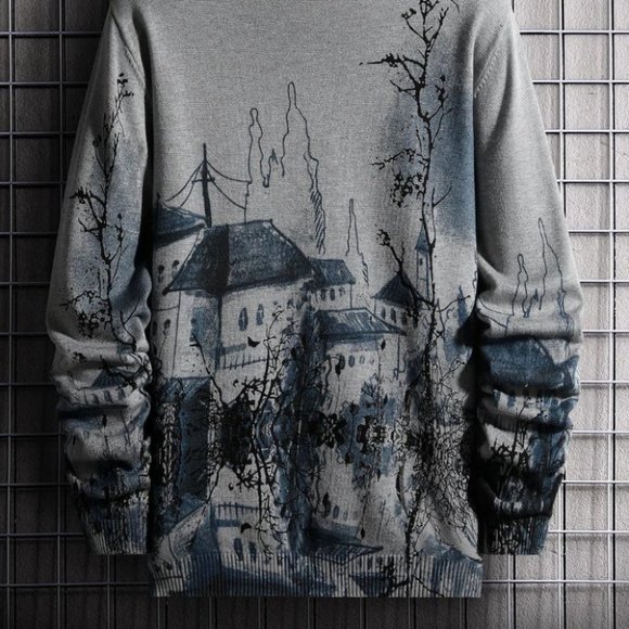 Dark Grey Mens Sweater - Picture 4 of 6